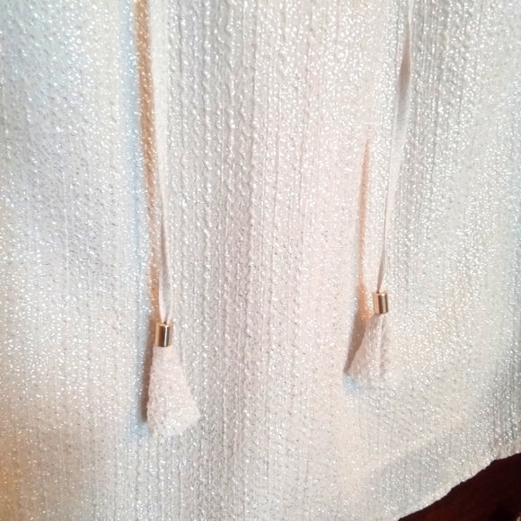 H&M Sleeveless Ruffle V-Neckline Blouse with Tassel Ties - Picture 10 of 10